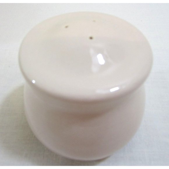 Pfaltzgraff Aura Salt Pepper Shaker 3 Hole Cream Blue & Pink Bands Replacement - Picture 3 of 4